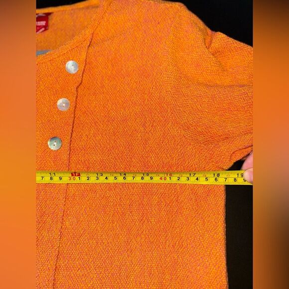 Toofan Artsy Lagenlook Cotton Orange Buttoned Layered Tunic Top Size Small EUC - Picture 8 of 9